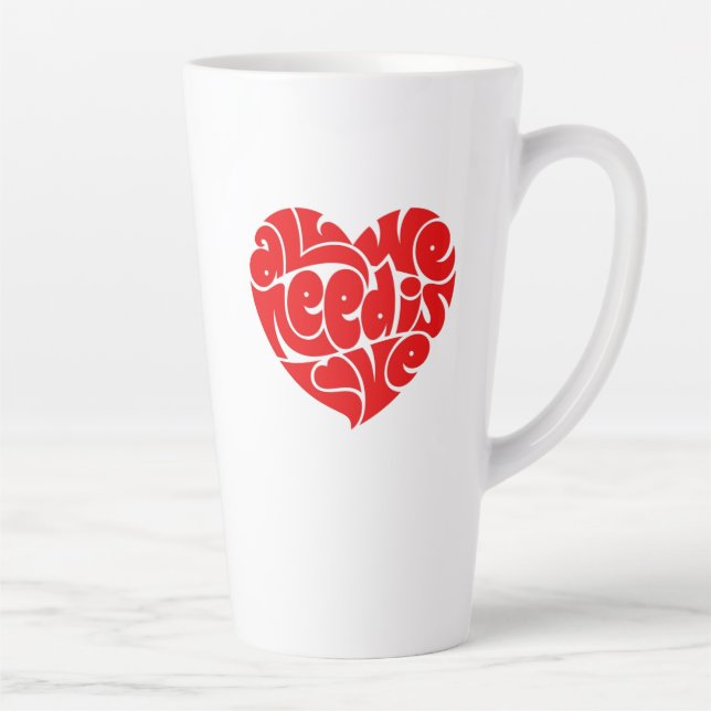Caneca De Café Latte Tudo que precisamos é de amor latte mug (Direita)