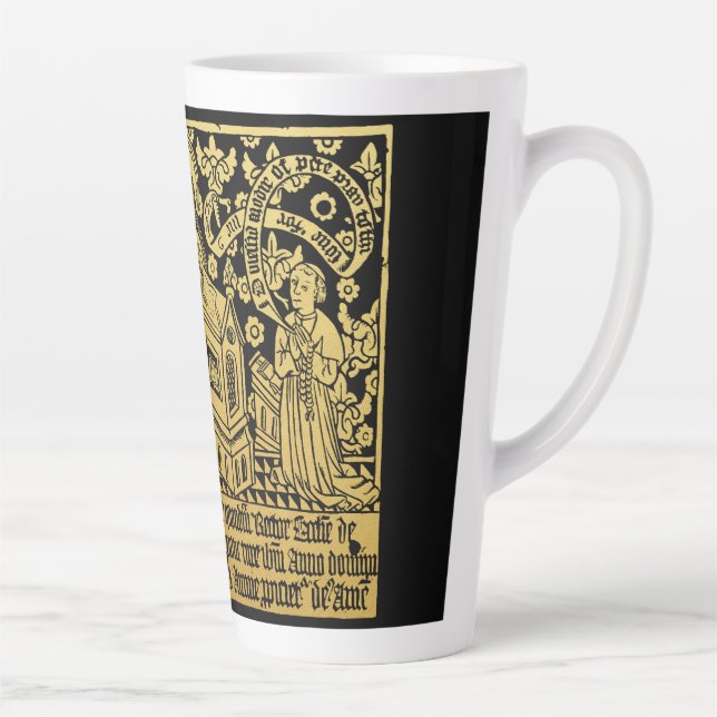 Caneca De Café Latte Tudor Brass Anunciando Mary Angel (Direita)