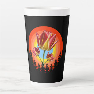Caneca De Café Latte tulipas natureza botânica planta