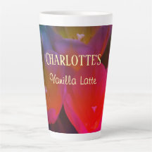 Tulips Floral Name e Favorite Latte Mug