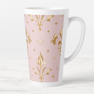 Caneca De Café Latte Tumbler cerâmico do Royal Blush
