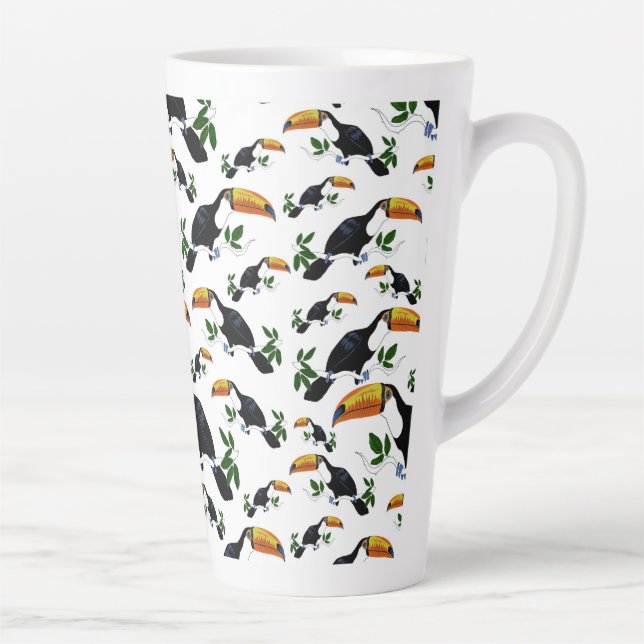 Caneca De Café Latte Turistas Tropicais - Selva Jogadora (Direita)