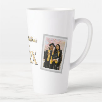 Caneca De Café Latte Turma de Formatura 202X com Foto Personalizável