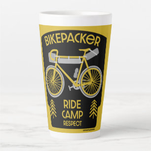 Caneca De Café Latte Turnê De Bicicletas Na Natureza