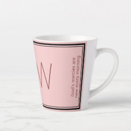 Caneca De Café Latte Turvo | Moderno | Motivação | MONOGRAMA