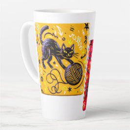 Caneca De Café Latte Two-Tone Cat Latte