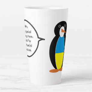 Caneca De Café Latte Ucraniana - Conversação - Sra. Penguin Personaliza