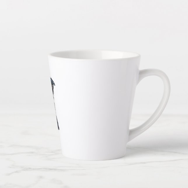 Caneca De Café Latte Um cachorro bonito Border Collie (Direita)