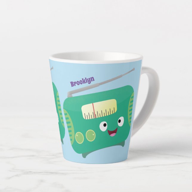 Caneca De Café Latte Um desenho animado e divertido (Ângulo direito)