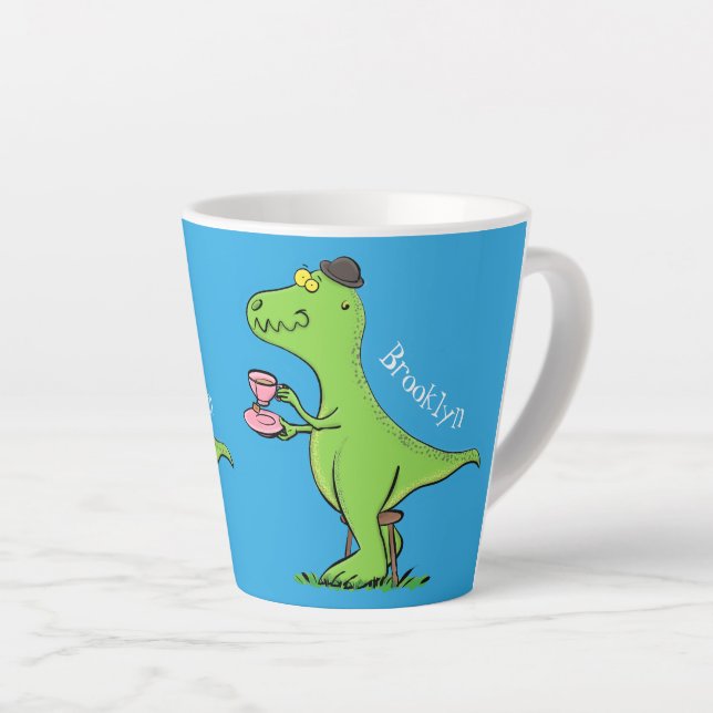Caneca De Café Latte Um desenho animado e engraçado (Ângulo direito)