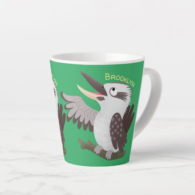 Caneca De Café Latte Um desenho animado e engraçado (Ângulo direito)
