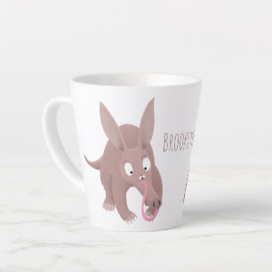 Caneca De Café Latte Um desenho animado engraçado
