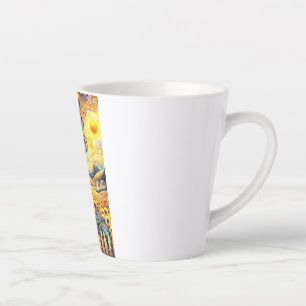 Caneca De Café Latte Um Dia Brilhante