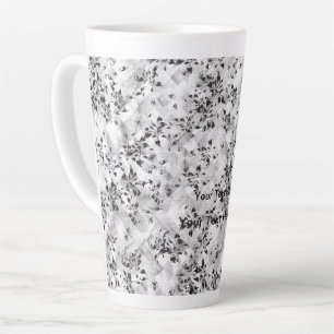Caneca De Café Latte Um elegante design preto e branco cheio de estilo