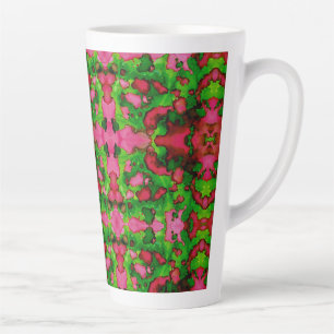 Caneca De Café Latte Um estudo em rosa e verde