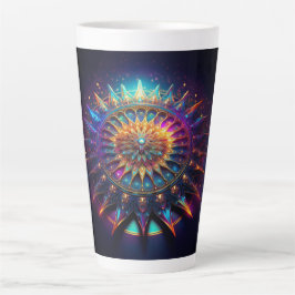 Caneca De Café Latte Um Fractal de Gásper Sierpinski
