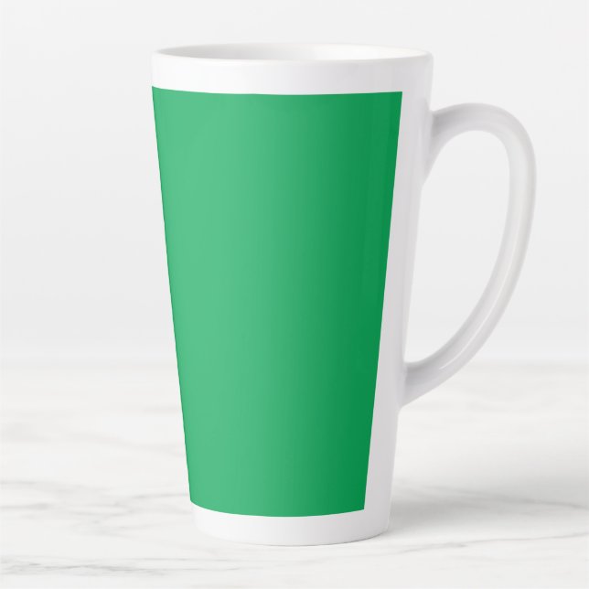 Caneca De Café Latte um fundo verde com borda branca (Direita)