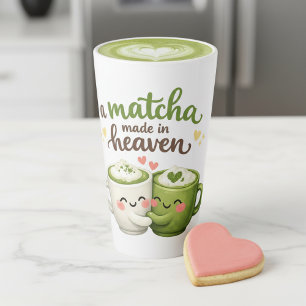 Caneca De Café Latte Um Matcha Feito no Céu Fofo Pun Fofão