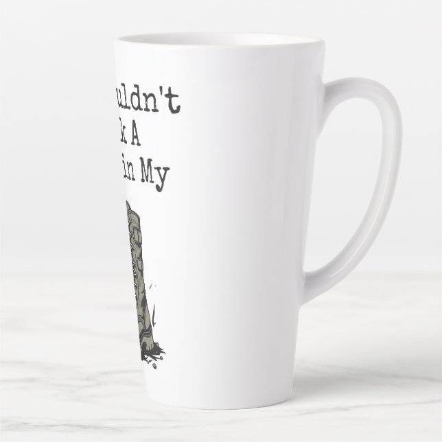 Caneca De Café Latte "Um Milha nos Meus Coturnos" (Direita)