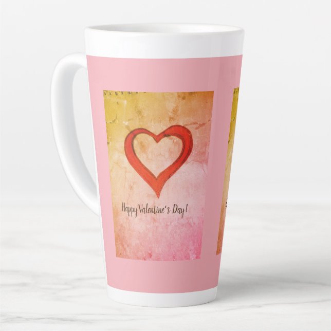 Caneca De Café Latte Um Pé De Amor (Ângulo esquerdo)