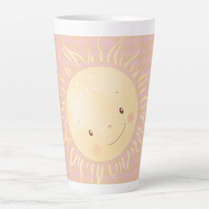 Caneca De Café Latte Um Pouco De Rosa Sol Personalizado
