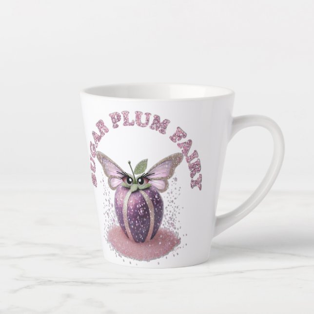 Caneca De Café Latte Uma Fada do Açúcar Ameixa (Direita)