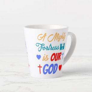 Caneca De Café Latte Uma Fortaleza Poderosa é Nosso Deus