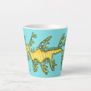 Caneca De Café Latte Uma ilustração engraçada e engraçada do desenho do