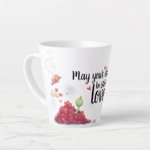 Caneca De Café Latte Uma mensagem de aniversário fofa e cardíaca