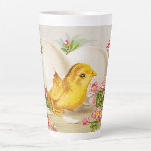 Caneca De Café Latte "Uma Oferta de Páscoa" Cartão Vintage VIctoriano, 