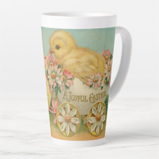 Caneca De Café Latte "Uma Páscoa Alegre" Cartão Postal VIntage, cerca d