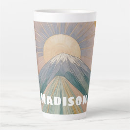 Caneca De Café Latte Uma Serenata Vulcânica Personalizada