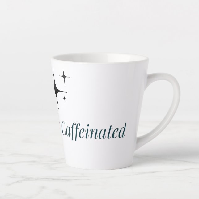 Caneca De Café Latte Unbothered and Caffeinated Mug (Direita)