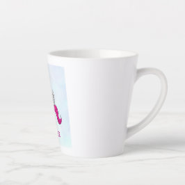 Caneca De Café Latte Unicórnio Cor-de-Rosa Bonito com Asas
