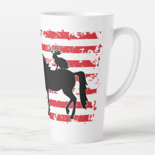 Caneca De Café Latte Unicórnio, Jackalope, Pé Grande e a Bandeira Ameri