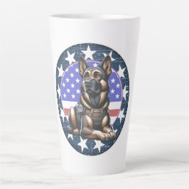 Caneca De Café Latte Unidade Militar Policial K9