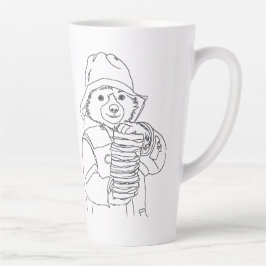 Caneca De Café Latte Urso com Sanduíches