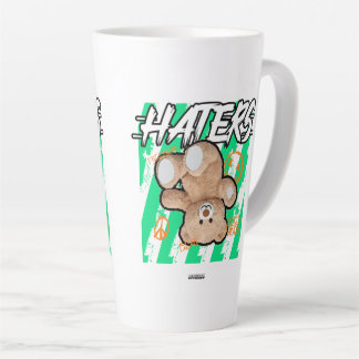 Caneca De Café Latte Urso de Teddy HATERS - Abraça o Amor com um Toque