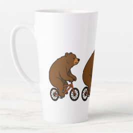Caneca De Café Latte Urso em uma Bicicleta – Vibrações de uma Viagem Se