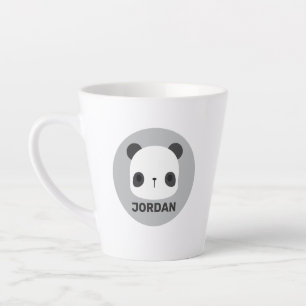 Caneca De Café Latte Urso Panda Pequeno Fofo com Nome Personalizado