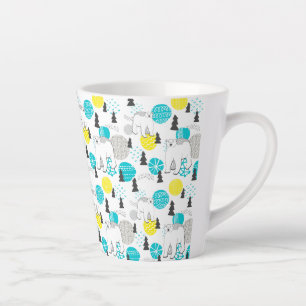 Caneca De Café Latte Urso polar