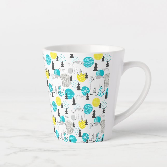 Caneca De Café Latte Urso polar (Direita)