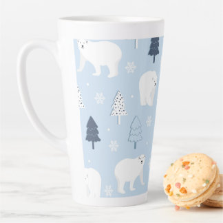 Caneca De Café Latte Ursos Polares Cuxos