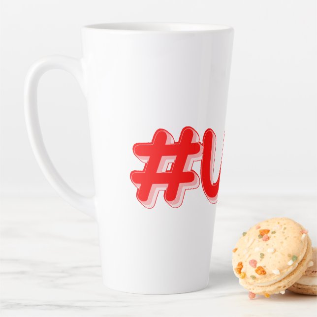Caneca De Café Latte "#USA" Design. Comprar Agora (In Situ)