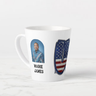 Caneca De Café Latte USA Flag Graffity Personalized Text