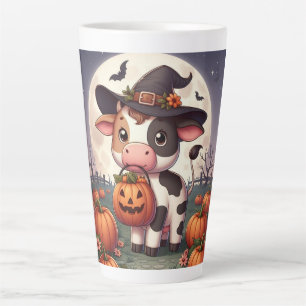Caneca De Café Latte Vaca-bruxa-bruxa-do-Halloween