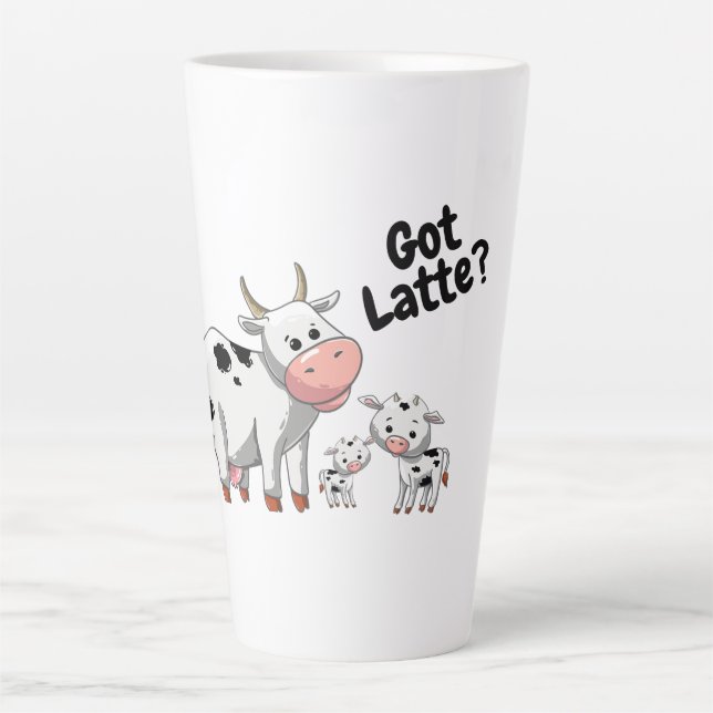 Caneca De Café Latte Vacas Laterais (Frente)