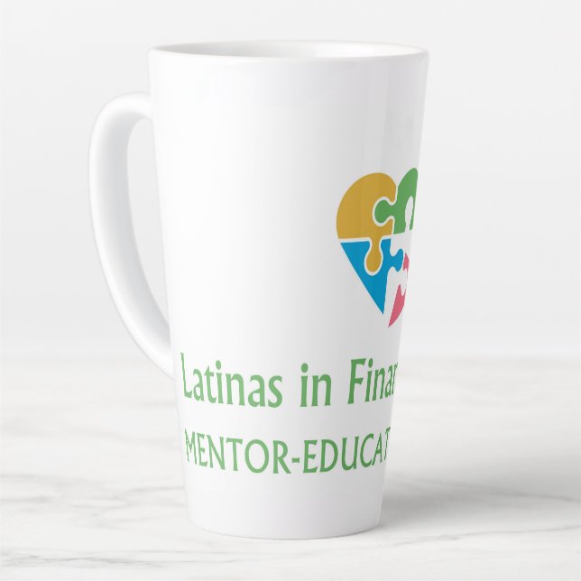 Caneca De Café Latte Vamos Para Trabalhar Mulheres Latte Mug (Ângulo esquerdo)