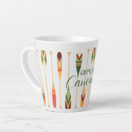 Caneca De Café Latte Vamos Remar Canóa na Caneca de Latte