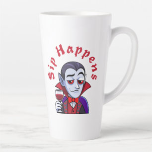 Caneca De Café Latte Vampiro Elegante – Um Golinho Acontece